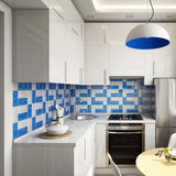 Giorbello Classic Premium Blue 3-in x 6-in Glossy Glass Subway Wall Tile (5-sq. ft/ Carton)