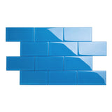Giorbello (Sample) 3x6 Glass Subway Tiles Blue 3-in x 6-in Glossy Glass Brick Subway Wall Tile