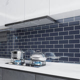 Giorbello Classic Premium Midnight Blue 3-in x 6-in Glossy Glass Subway Wall Tile (5-sq. ft/ Carton)