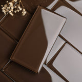 Giorbello Classic Premium Classic Brown 6-in x 12-in Glossy Glass Subway Wall Tile (5-sq. ft/ Carton)