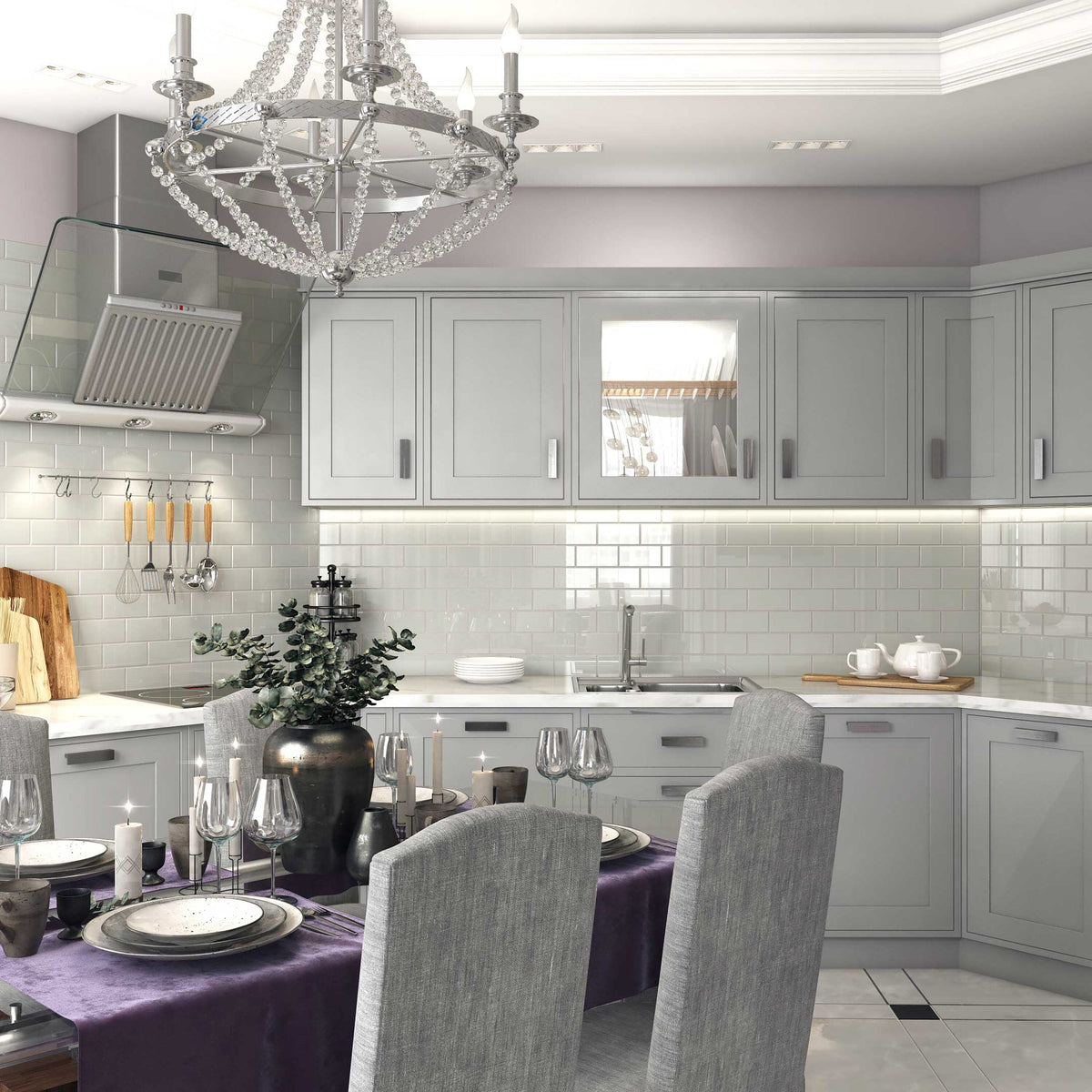 Giorbello Classic Premium Light Gray 3-in x 6-in Glossy Glass Subway Wall Tile (5-sq. ft/ Carton)