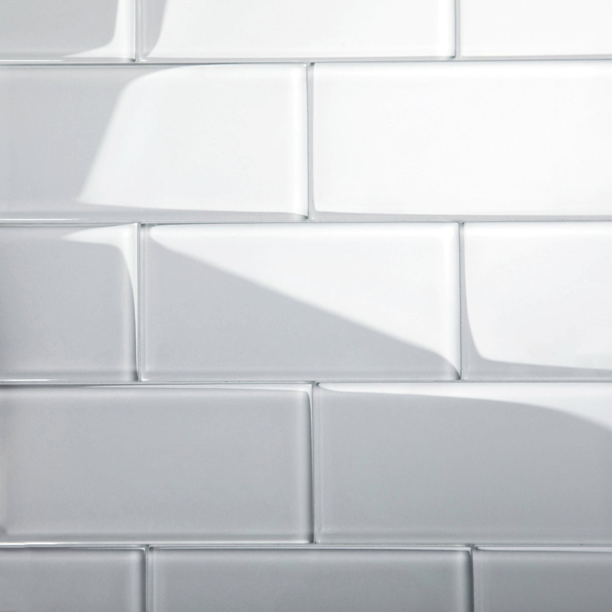 Giorbello (Sample) Glass Subway Lavender Gray 3-in x 6-in Glossy Glass Wall Tile