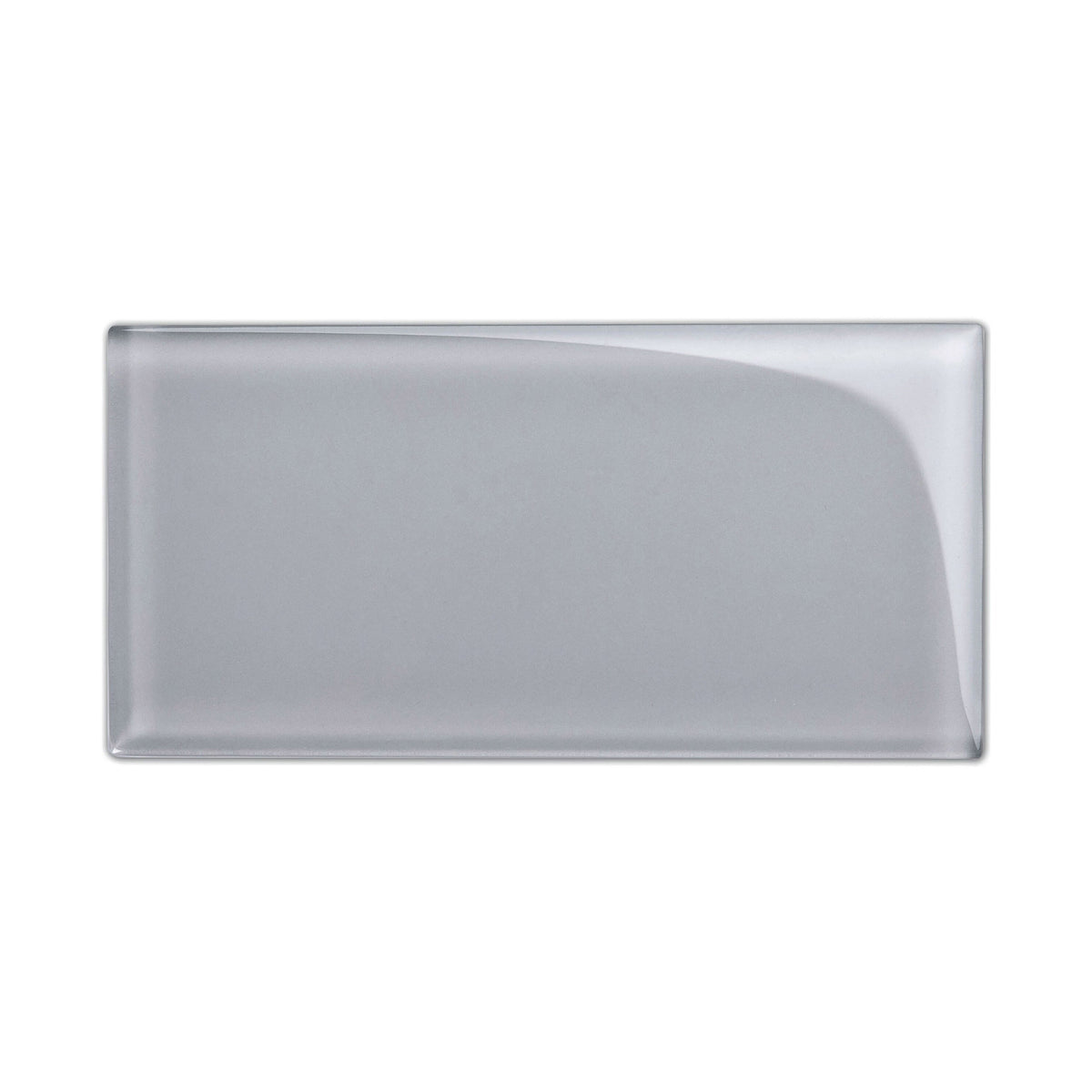 Giorbello (Sample) Glass Subway Lavender Gray 3-in x 6-in Glossy Glass Wall Tile