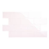 Giorbello Classic Premium Rose Pale Pink 3-in x 6-in Glossy Glass Subway Wall Tile (5-sq. ft/ Carton)