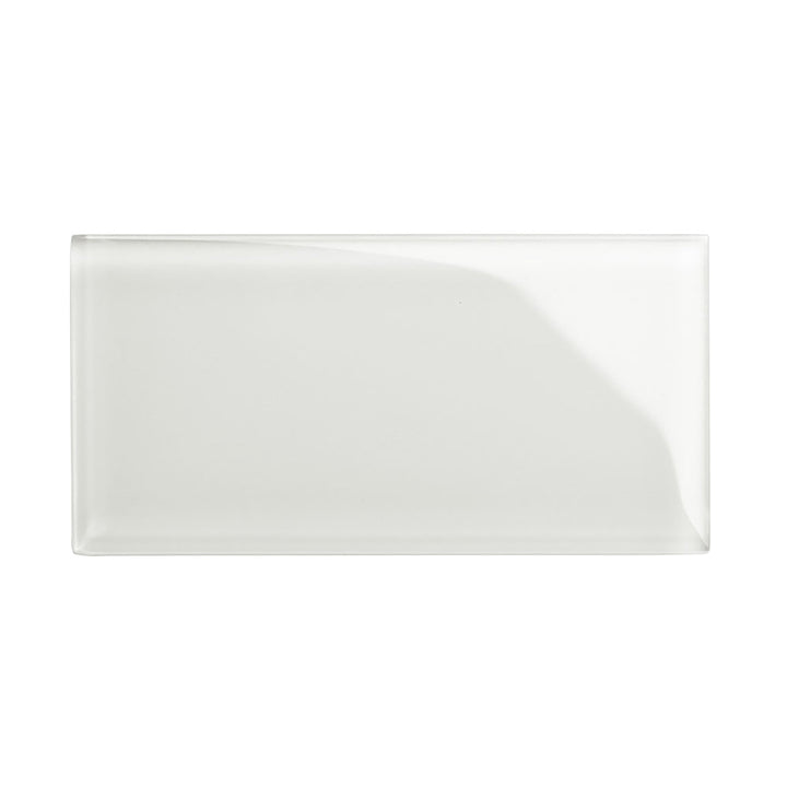 Giorbello (Sample) 6x12 glass subway tiles Agreeable Gray 6-in x 12-in Glossy Glass Brick Subway Wall Tile