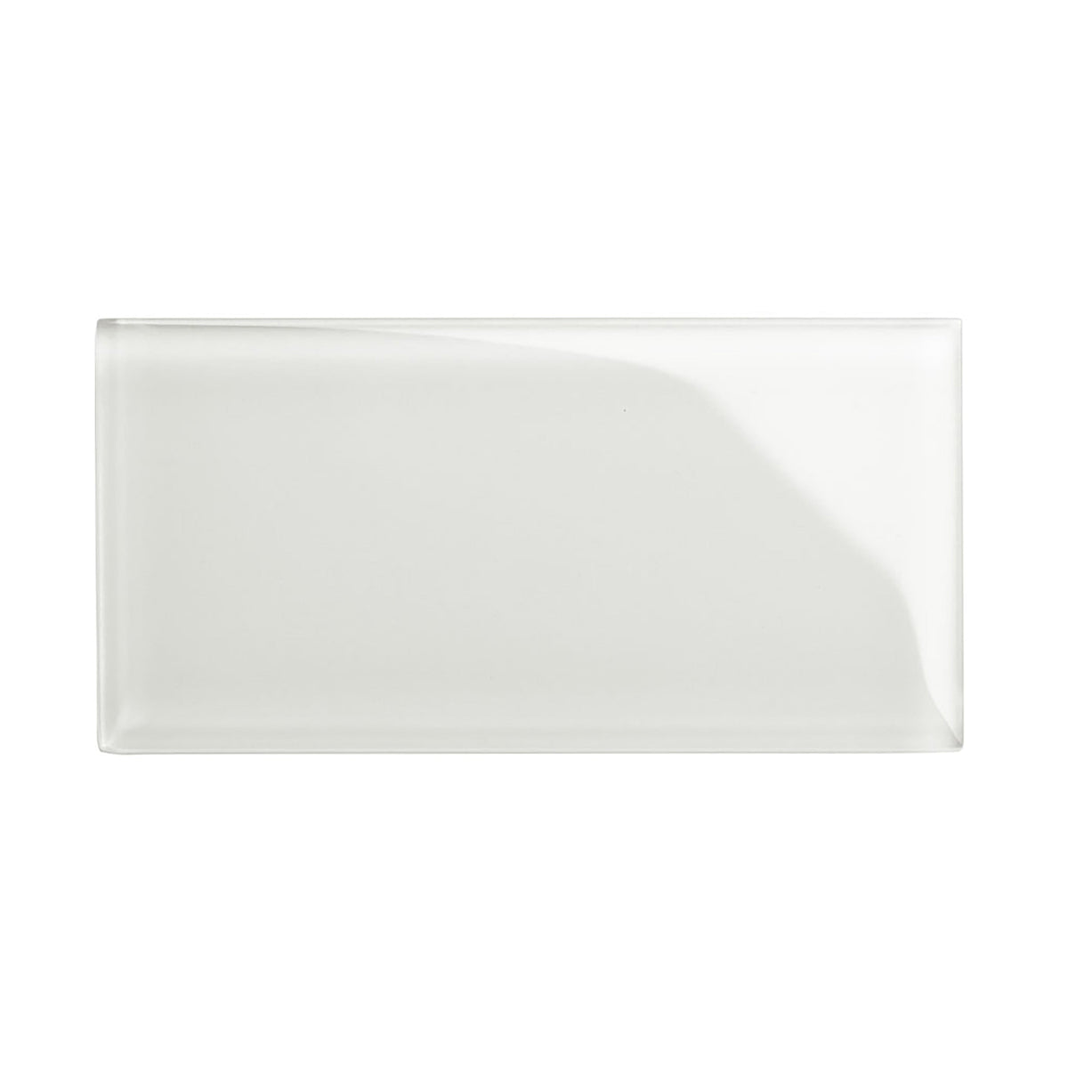 Giorbello (Sample) 3x6 glass subway tiles Agreeable Gray 3-in x 6-in Glossy Glass Brick Subway Wall Tile