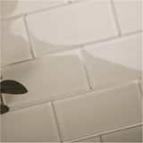 Giorbello (Sample) 3x6 Glass Subway Tiles Light Taupe 3-in x 6-in Glossy Glass Brick Subway Wall Tile