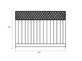 6-ft x 8-ft Redwood Lattice-top Privacy Fence Panel
