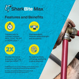 SharkBite 18-in 3/4-in Push-to-Connect Inlet x 3/4-in FIP Outlet Braided Stainless Steel Water Heater Connector with Ball Valve