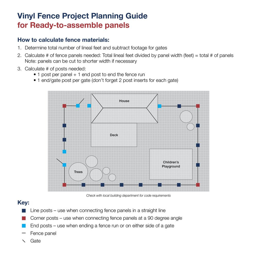 Freedom Emblem 9-ft H x 5-in W White Vinyl Line Fence Post (Unassembled)