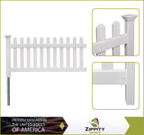 Zippity Outdoor Products Newport 3-ft H x 6-ft W White Privacy Vinyl Picket Fence Panel (Unassembled)