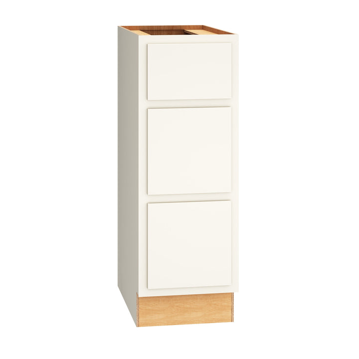 Diamond Express Jamestown 12-in W x 34.5-in H x 21-in D White Partial Overlay 3-Drawer Wood Wall-mount Cabinet Banks