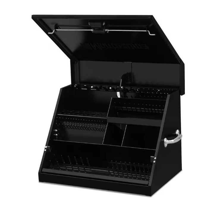 27 in. W x 18 in. D Portable Triangle Top Tool Chest for Sockets, Wrenches and Screwdrivers in Black Powder Coat