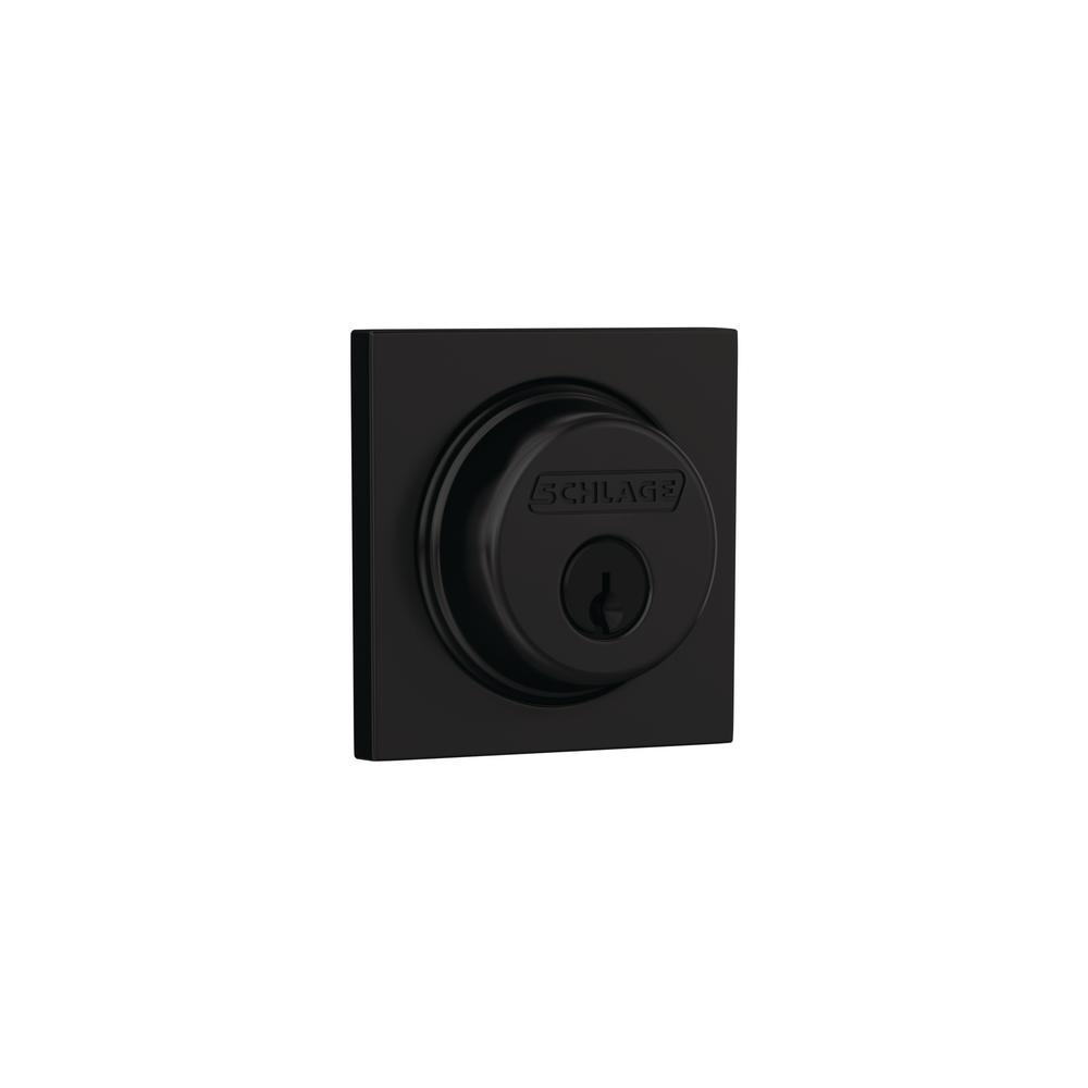 Collins Matte Black Single Cylinder Deadbolt - Super Arbor