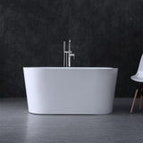 Bridgewater 56 in Acrylic Freestanding Double Ended Soaking Bathtub with Drain and Overflow Included in White - Super Arbor