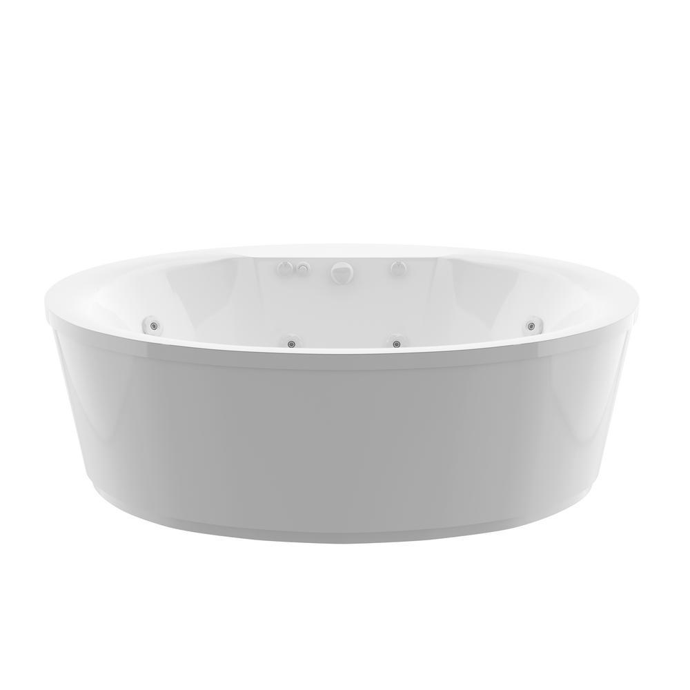 Sunstone 5.7 ft. Whirlpool Tub in White - Super Arbor