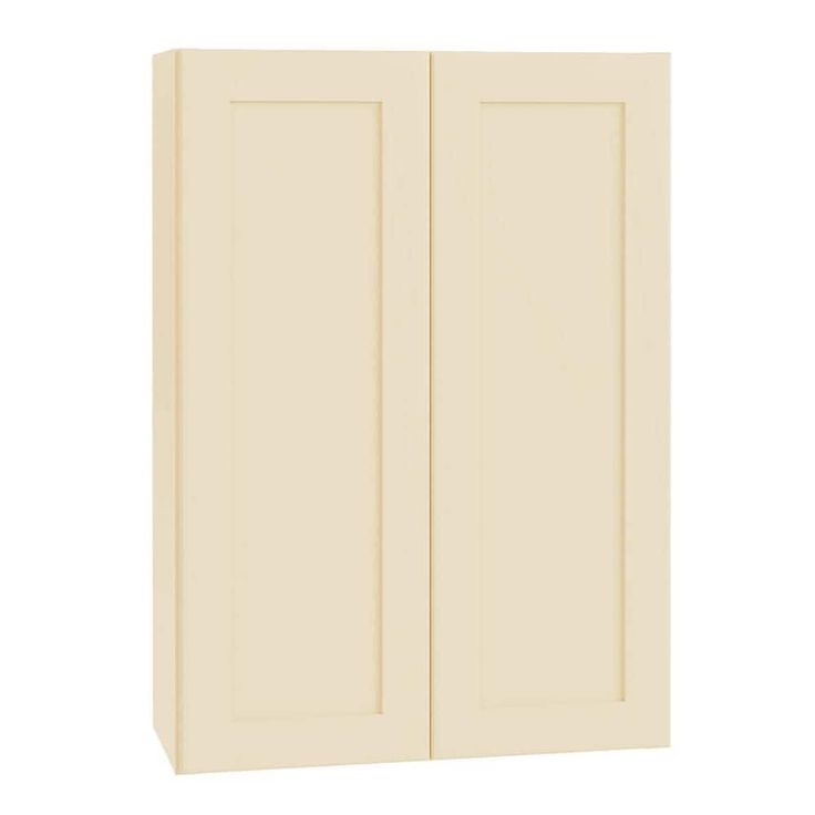 Home Decorators Collection Newport 24 in. W x 12 in. D x 36 in. H Assembled Plywood Wall Kitchen Cabinet in Blended Cream with Soft Close