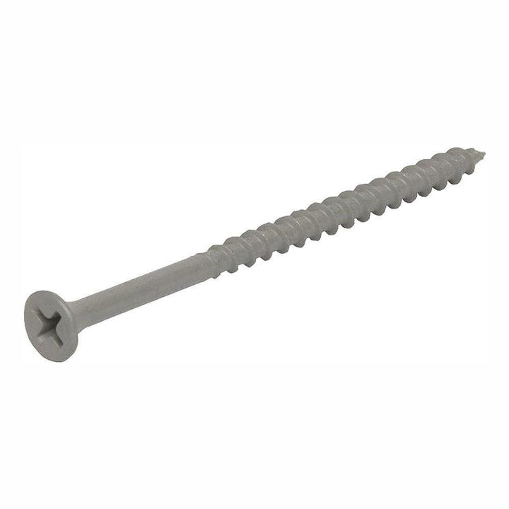 #8 x 3 in. Philips Bugle-Head Coarse Thread Sharp Point Polymer Coated Exterior Screws (25 lbs./Pack)