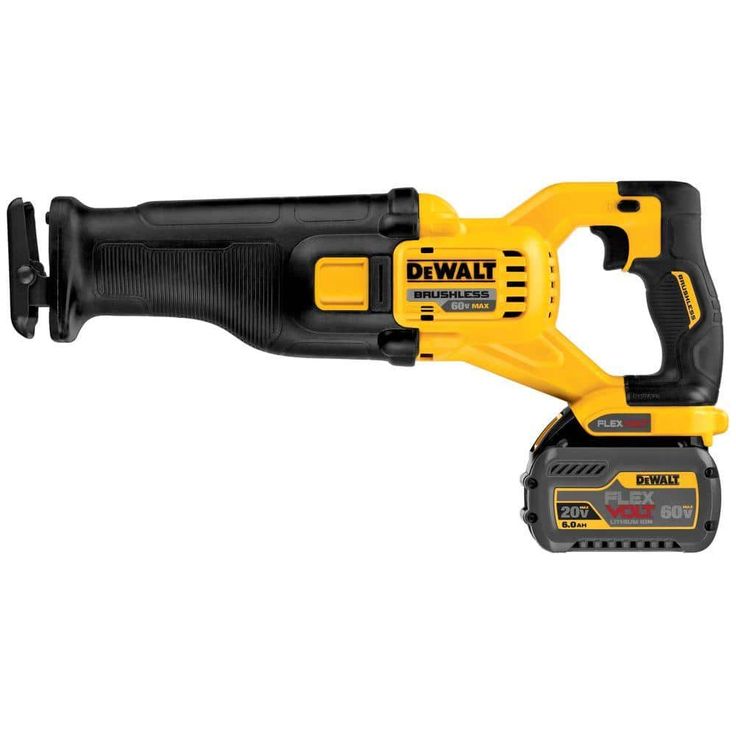 FLEXVOLT 60-Volt MAX Lithium-Ion Cordless Brushless Reciprocating Saw with (1) Battery 2Ah, Charger and Contractor Bag