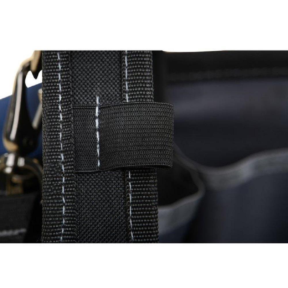 19 in. Open Tote Tool Bag with Rotating Handle in Black and Blue - Super Arbor