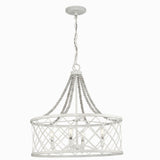 Progress Lighting Bisset 4-Light White Coastal Chandelier