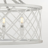 Progress Lighting Bisset 4-Light White Coastal Chandelier