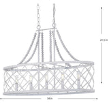 Progress Lighting Bisset 5-Light White Coastal Chandelier