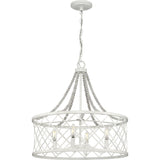 Progress Lighting Bisset 4-Light White Coastal Chandelier
