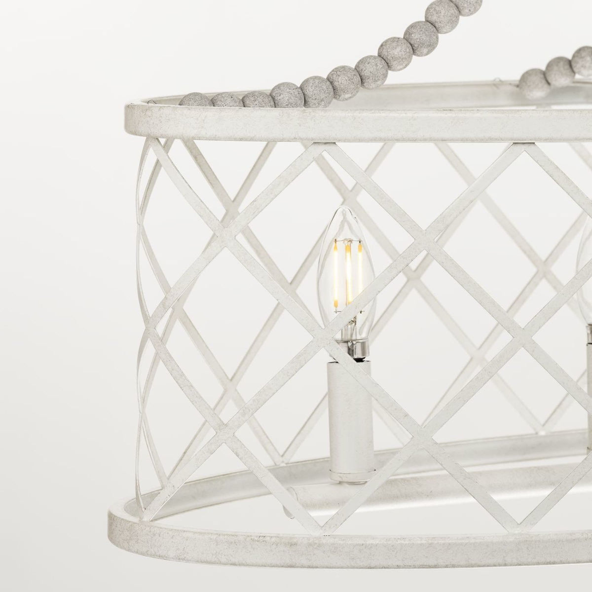 Progress Lighting Bisset 5-Light White Coastal Chandelier
