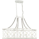 Progress Lighting Bisset 5-Light White Coastal Chandelier