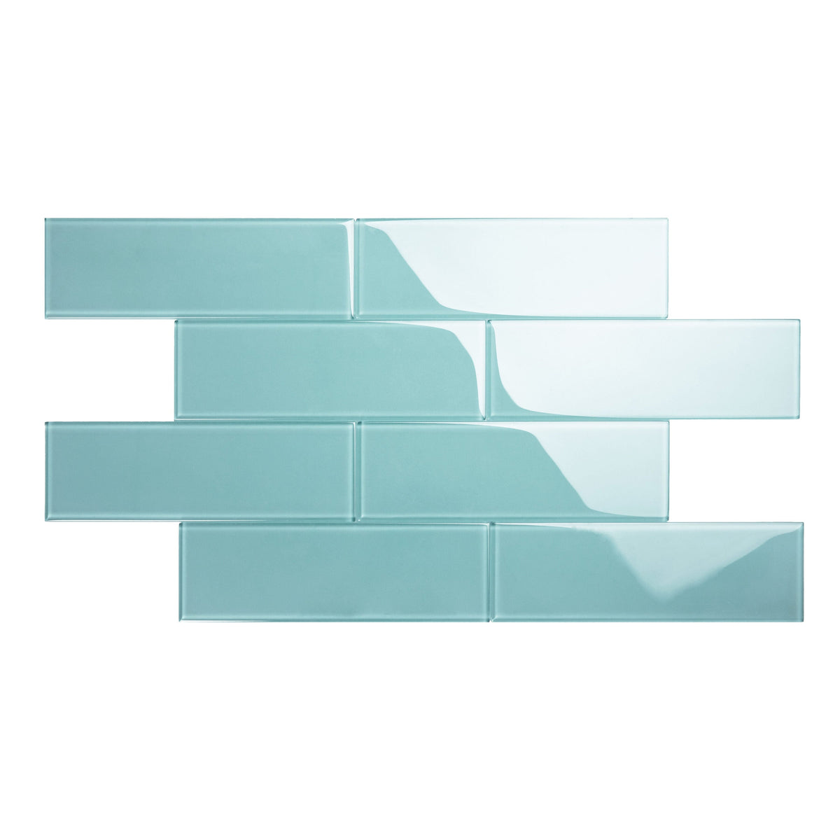 Giorbello Classic Premium Teal 4-in x 12-in Glossy Glass Subway Wall Tile (5-sq. ft/ Carton)