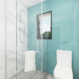 Giorbello Classic Premium Teal 4-in x 12-in Glossy Glass Subway Wall Tile (5-sq. ft/ Carton)