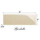 Giorbello Classic Premium Light Taupe 4-in x 12-in Glossy Glass Subway Wall Tile (5-sq. ft/ Carton)