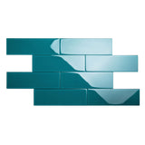 Giorbello Classic Premium Dark Teal 4-in x 12-in Glossy Glass Subway Wall Tile (5-sq. ft/ Carton)