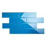 Giorbello Classic Premium Mediterranean Blue 4-in x 12-in Glossy Glass Subway Wall Tile (5-sq. ft/ Carton)