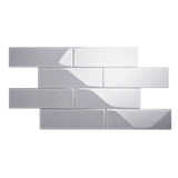 Giorbello Glass Subway Lavender Gray 4-in x 12-in Glossy Glass Subway Wall Tile (5-sq. ft/ Carton)