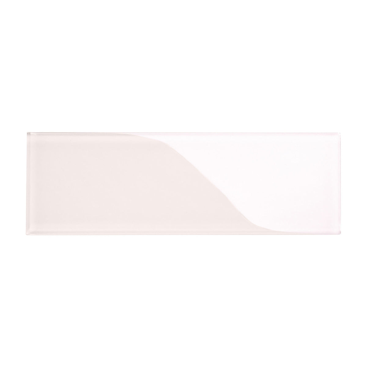 Giorbello (Sample) 4x12 glass subway tiles Rose Pale Pink 4-in x 12-in Glossy Glass Brick Subway Wall Tile
