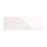 Giorbello (Sample) 4x12 glass subway tiles Rose Pale Pink 4-in x 12-in Glossy Glass Brick Subway Wall Tile
