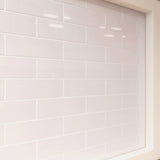 Giorbello (Sample) 4x12 glass subway tiles Rose Pale Pink 4-in x 12-in Glossy Glass Brick Subway Wall Tile