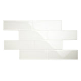 Giorbello Classic Premium Agreeable Gray 4-in x 12-in Glossy Glass Subway Wall Tile (5-sq. ft/ Carton)