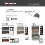 Deckorators Venture 1-in x 12-in x 12-ft Composite Sandbar Fascia Deck Board (Actual Size: 0.4375-in x 11.25-in)