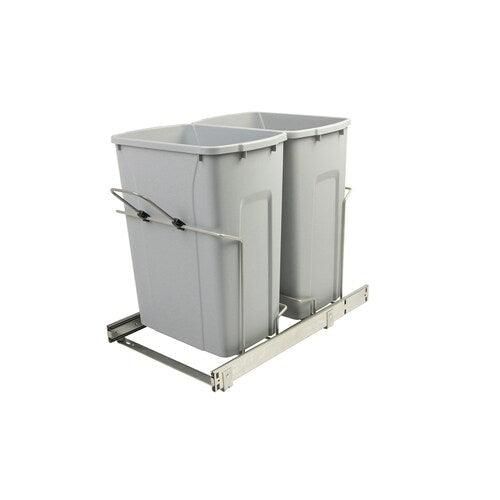 Knape & Vogt 35-Quart Plastic Pull Out Trash Can