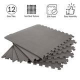 Stalwart 0.5-in W x 24-in L x 0.5-in T Interlocking Foam Gym Floor Tile (48-sq ft) (12-Pack)