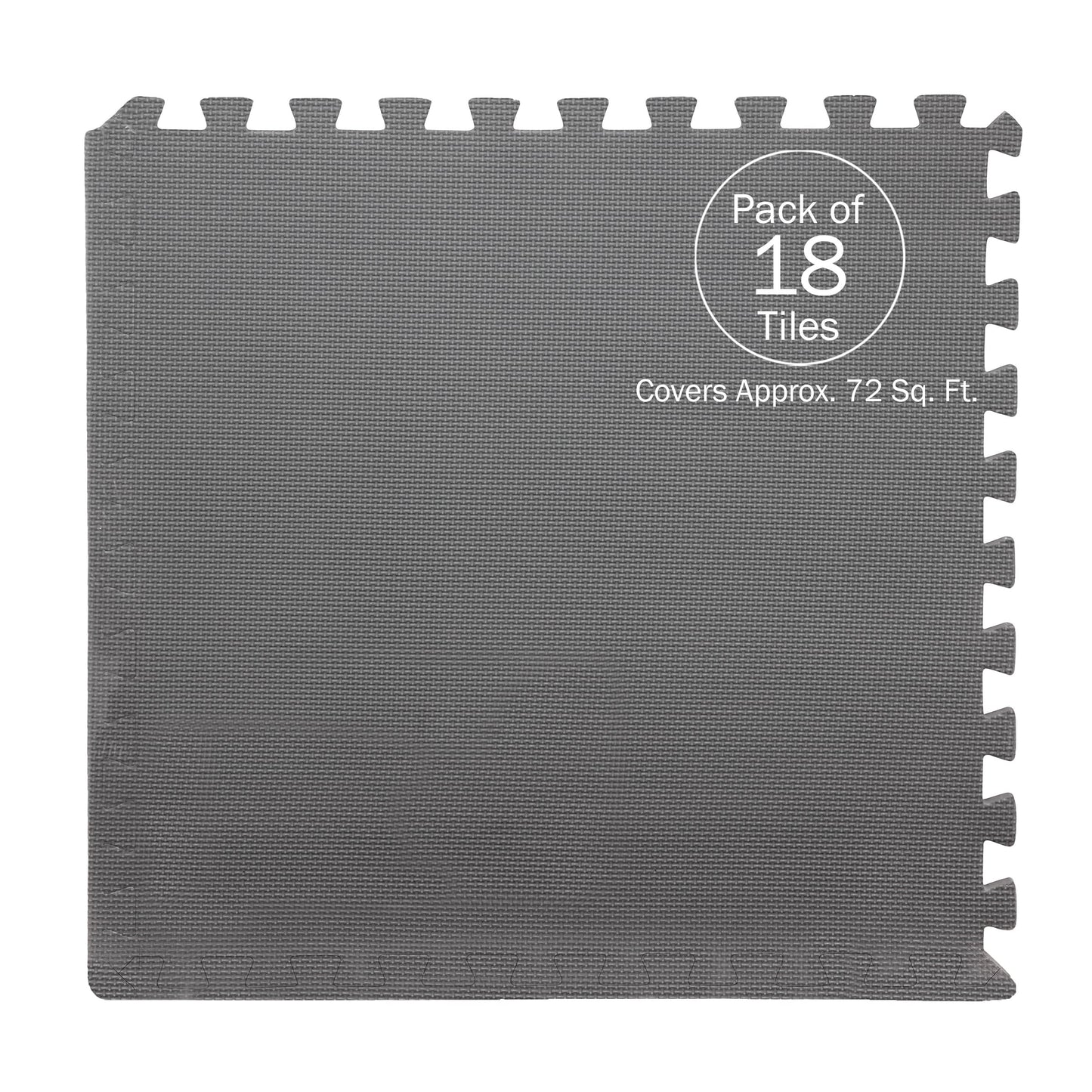 Stalwart 0.5-in W x 24-in L x 0.5-in T Interlocking Foam Gym Floor Tile (72-sq ft) (18-Pack)