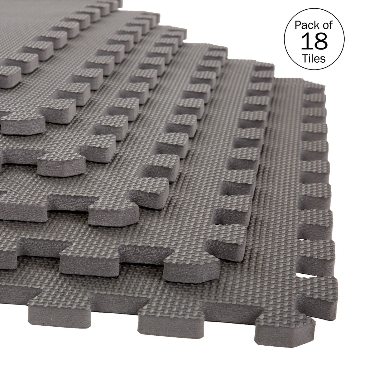 Stalwart 0.5-in W x 24-in L x 0.5-in T Interlocking Foam Gym Floor Tile (72-sq ft) (18-Pack)