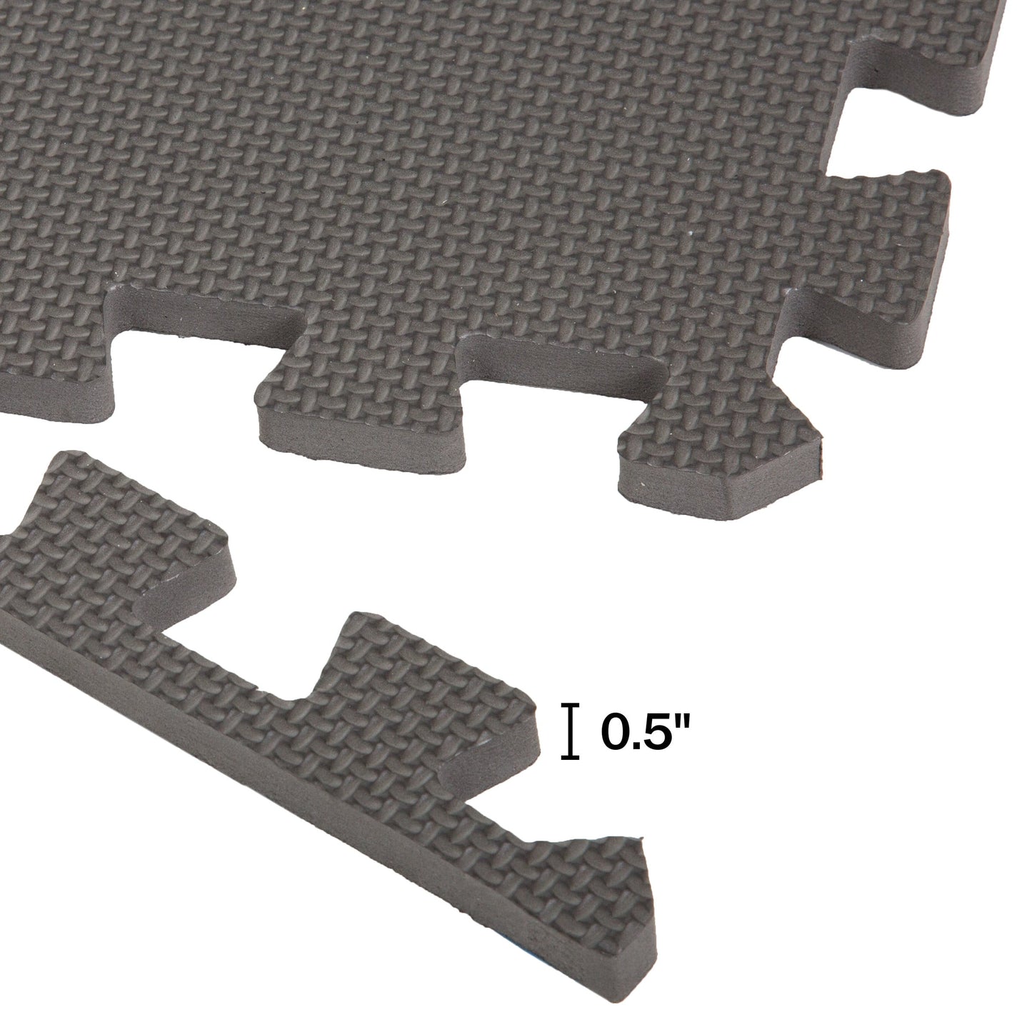 Stalwart 0.5-in W x 24-in L x 0.5-in T Interlocking Foam Gym Floor Tile (72-sq ft) (18-Pack)
