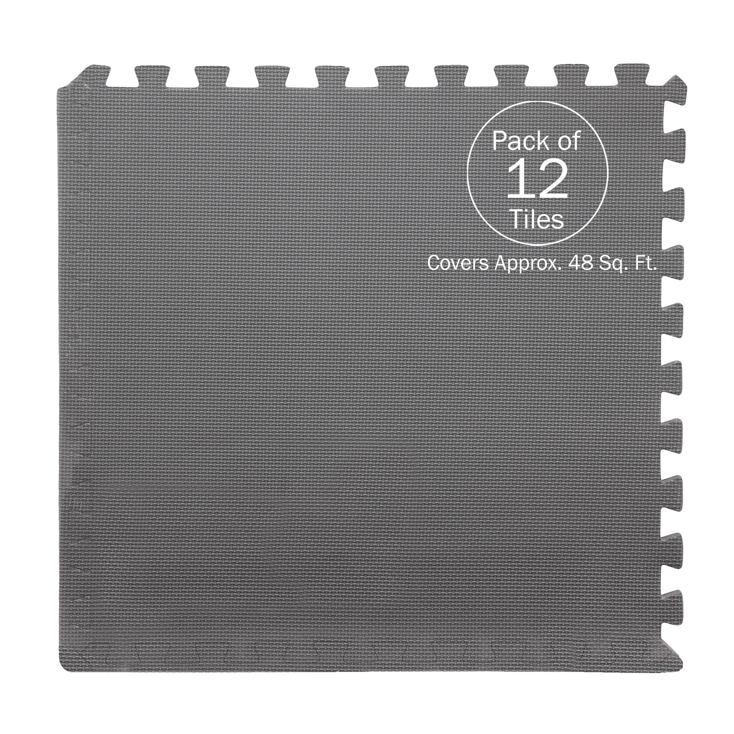 Stalwart 0.5-in W x 24-in L x 0.5-in T Interlocking Foam Gym Floor Tile (48-sq ft) (12-Pack)
