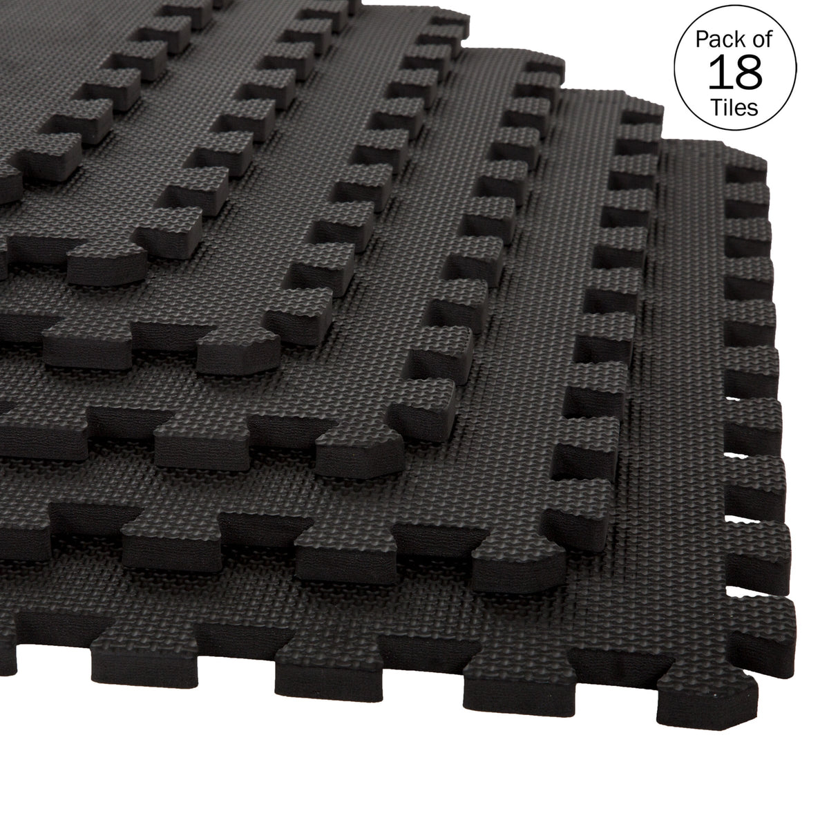 Stalwart 24-in W x 24-in L x 0.5-in T Interlocking Foam Gym Floor Tile (72-sq ft) (18-Pack)