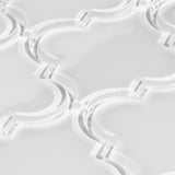 Giorbello Arabesque Mosaic Bright White 4-in x 4-in Glossy Glass Wall Tile (7.89-sq. ft/ Carton)