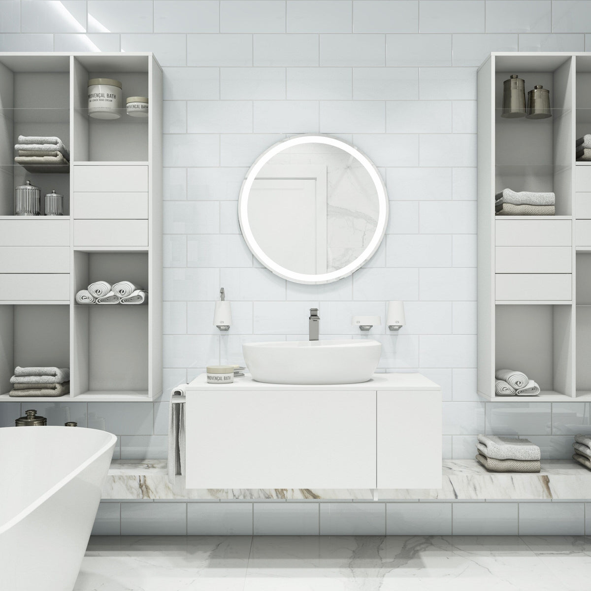 Giorbello (Sample) 6x12 Glass Subway Tiles Bright White 6-in x 12-in Glossy Glass Brick Subway Wall Tile